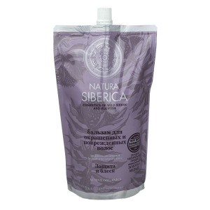 Бальзам для окрашенных и поврежденных волос "Защита и блеск", 500 мл, дой-пак, "Natura Siberica"