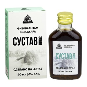 Фитобальзам "СУСТАВ +" (без сахара), 100 мл, фл., т. м. "Алтайский нектар"